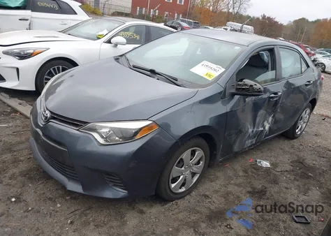 2015 Toyota Corolla Le z USA, uszkodzony, nr VIN 2T1BURHE2FC464133